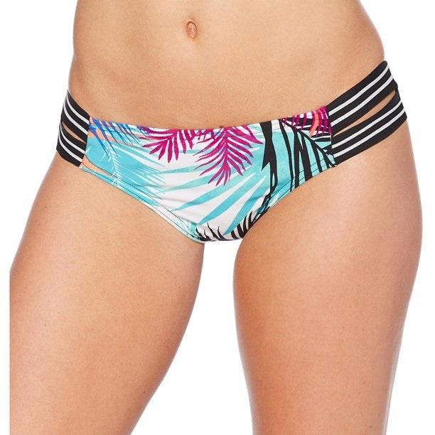 NWT Jag Strappy Tropical Storm Full Palm M Bikini Swim Bottoms #94105