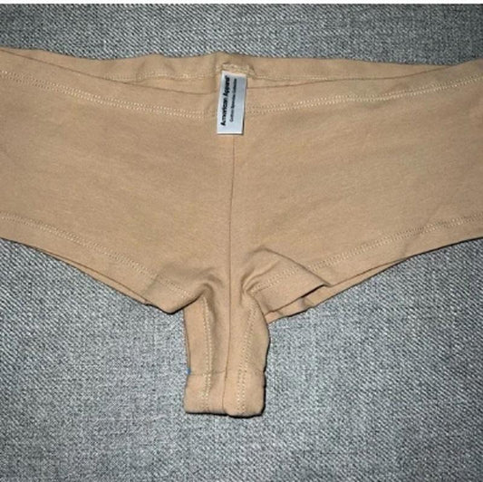 NEW 1pr American Apparel Boyshort Cotton Spandex collection Beige S 94148