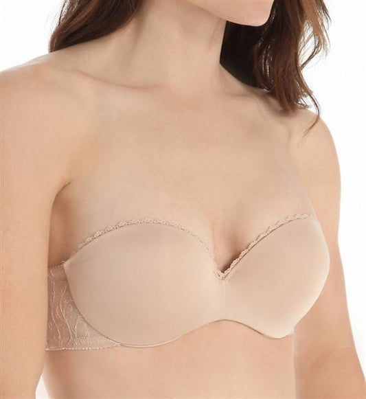 NWOT Lily Of France 38D Gel Touch Strapless Bra 2111121 Beige 94185