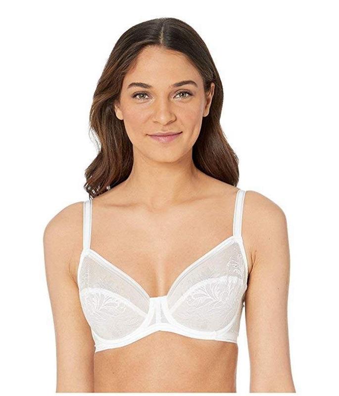 NWT Wacoal 34D Net Effect Underwire Bra 851340 White 94203