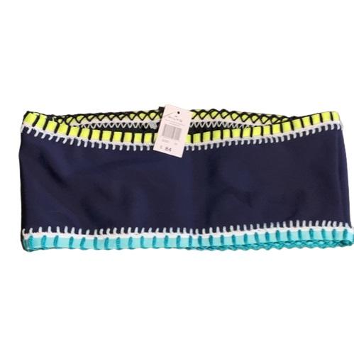 NWOT Pilyq Platinum Navy Crochet Strapless Bikini Swim Top #94237