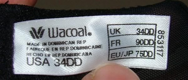 NWTD Wacoal La Femme T-Shirt 38DDD Black 853117 Underwire Bra #94291