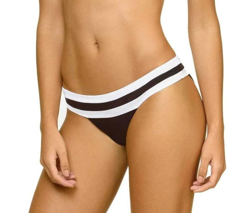 NWOT Pilyq Midnight Gold Cheeky Banned MD Bikini Swim Bottoms #94311