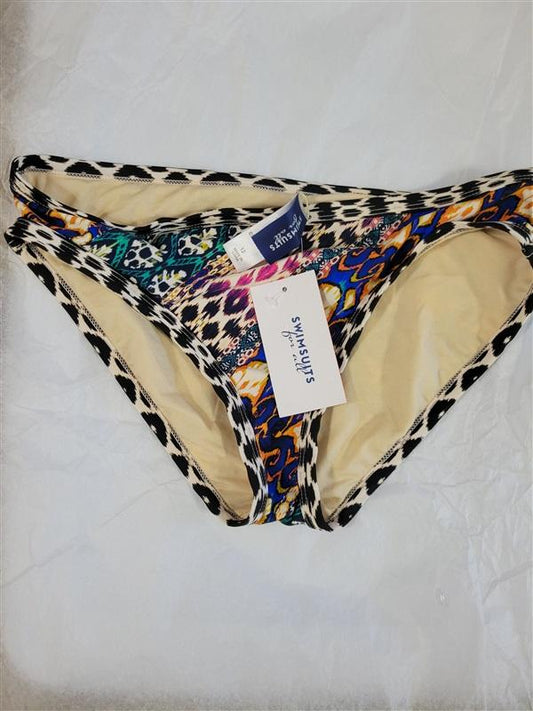 NWT Swim For All The Damnation Animal Print Modest SZ 12 Bikini Bottoms #94330