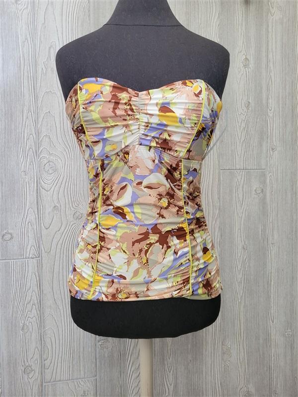 NWT Antonio Melani SM Tankini Top Floral Bandeau 94360