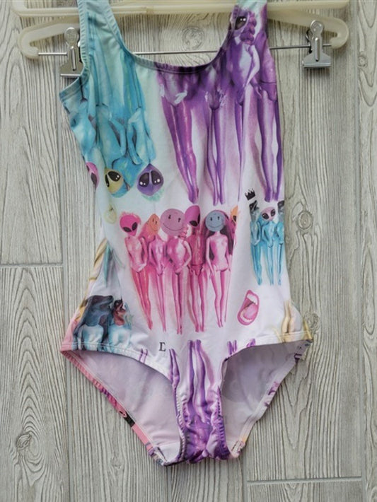 NWOT Civil Regime Alien Invasion S Open Back 1PC Swimsuit #94404