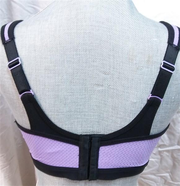 NEW Glamorise 40DD Underwire High Impact Sports Bra 9066 Black Purple #94449