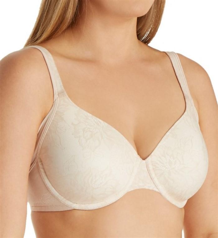 NWOT Bali 42D 1 Smooth U Side Smoothing Foam Bra DF6548 Beige #94498