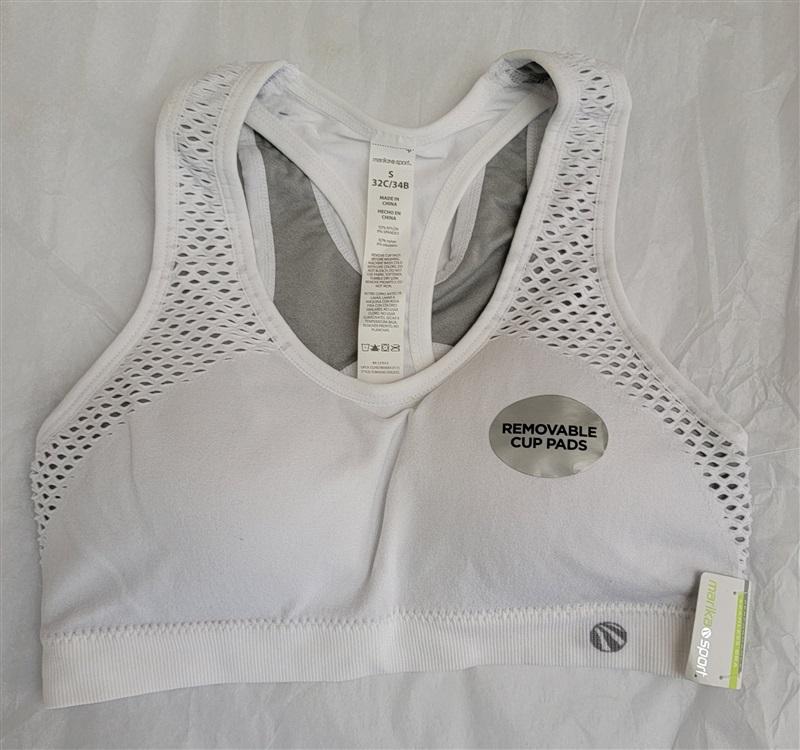 NWT Marika SM Double Dry High Performace Sports Bra YLB04265 White 94520
