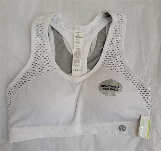 NWT Marika SM Double Dry High Performace Sports Bra YLB04265 White 94520