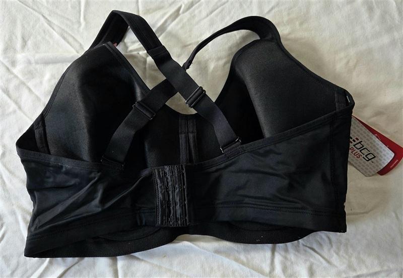 NWT BCG 40D Training High Impact Support Underwire Sports Bra Black Grey #94530