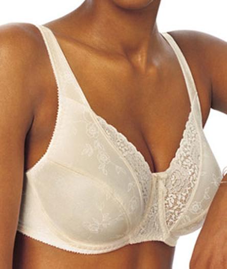 NWOT Playtex Secrets 44D Full Figure Underwire Bra 4422 Ivory 94586
