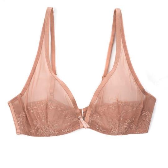 NWT Josie Natori 30C Couture Chantilly Lace Plunge Tank Bra 143085 Bg #94627