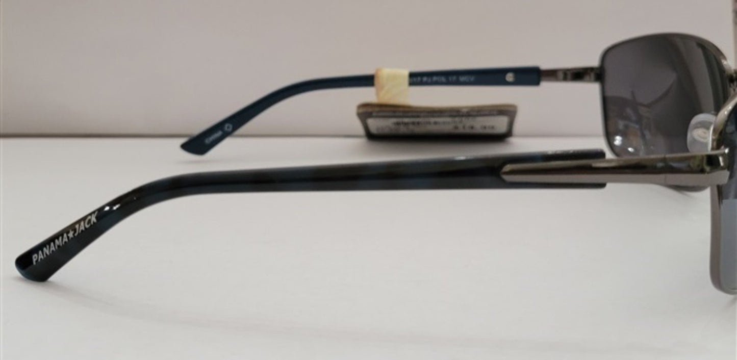 NWT Panama Jack Reload Blue Tort Black Wrap Polarized Sunglasses #94676