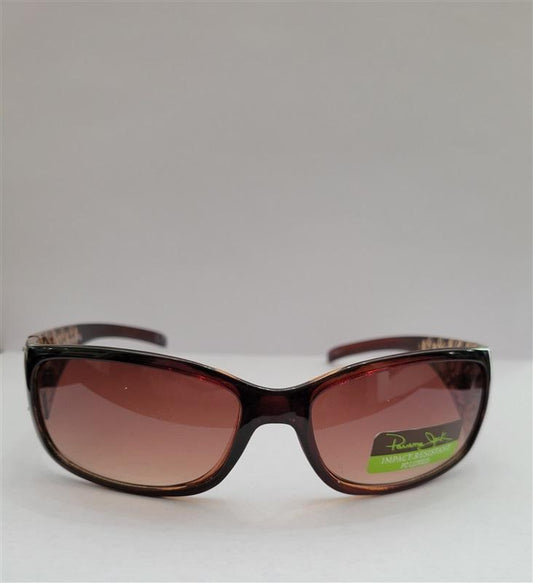 NWT Panama Jack Rhinestone Flowers Wrap Polarized Sunglasses #94680