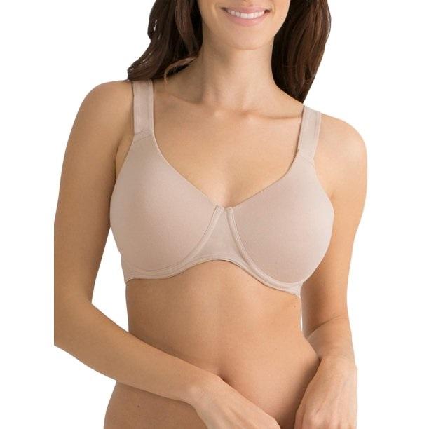NWOT Fruit of the Loom 44D Anti-Gravity Wirefree Bra Beige FT663 94733
