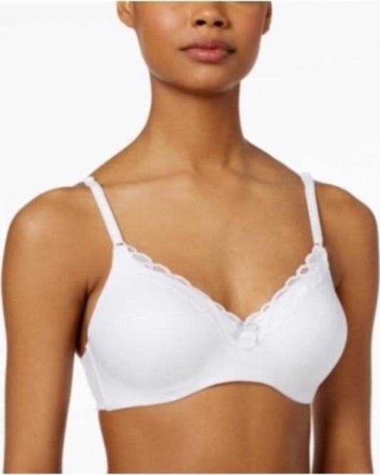 NWTD Maidenform 34D Comfort Devotion Ultimate Wirefree Lift Bra 9456 White 94774