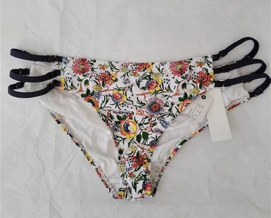 NWT Anne Cole Whimsical Floral L Strappy Cheeky Bikini Swim Bottoms #94844