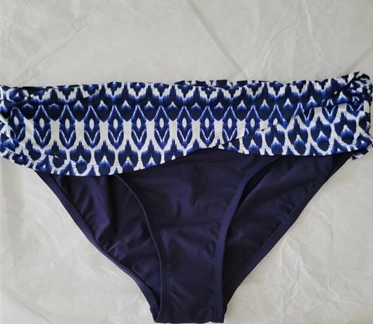 NWOT Rod Beattie Into The Bleu 12 Peacock Fold-Over Bikini Swim Bottom 94850