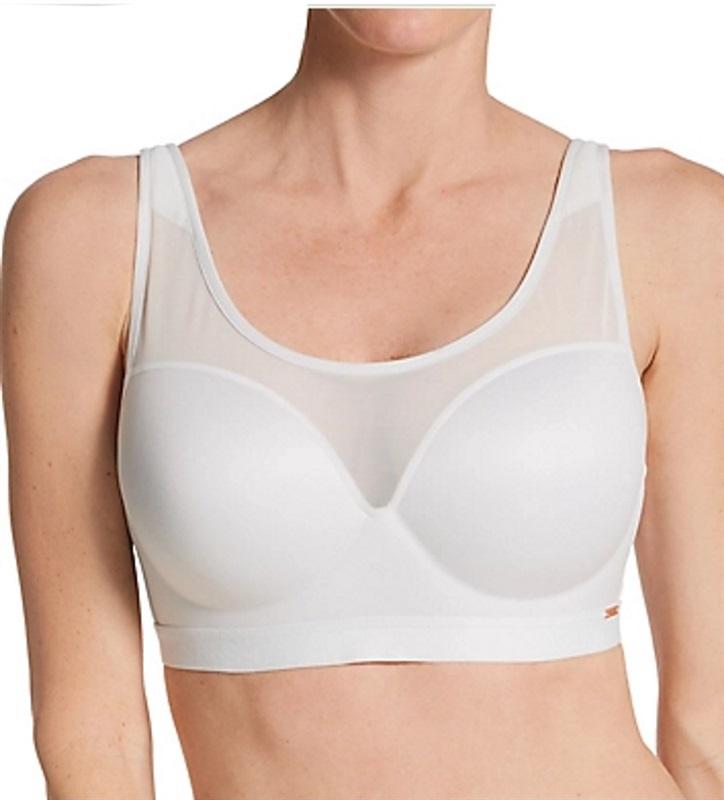 NWT Le Mystere 34DD Sheer Illusion Sports Bra 7380 Silver 94858