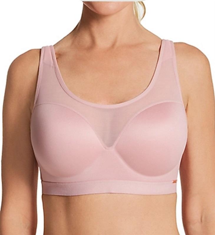 NWT Le Mystere 34D Sheer Illusion Sports Bra 7380 Pink 94861