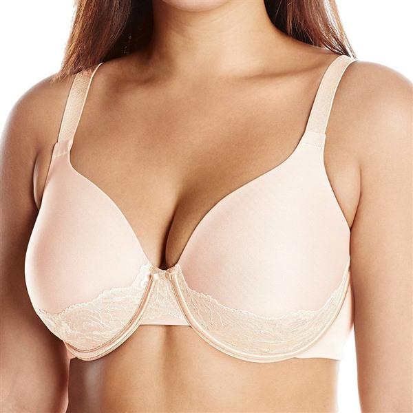 NWOT Vanity Fair Bra 42DD Beauty Back Smooth Lace 76382 Full-Figure Pink 94906