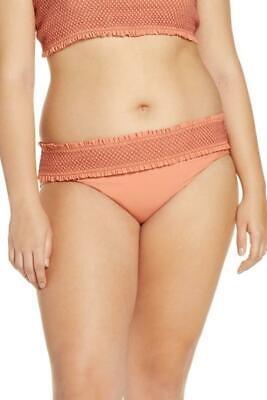 NWOT Chelsea 28 Ruched Smock XXS Cheeky Coral Bikini Swim Bottoms #95021