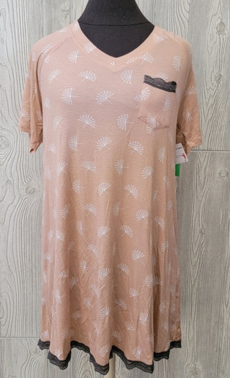 NWT Honeydew M Super Chill Sleepshirt Dandelion Peach Nightgown #95024