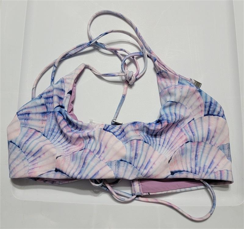 NWOT Dolce Vita Shell-ful Day Halter M Purple Bikini Swim Top #95036