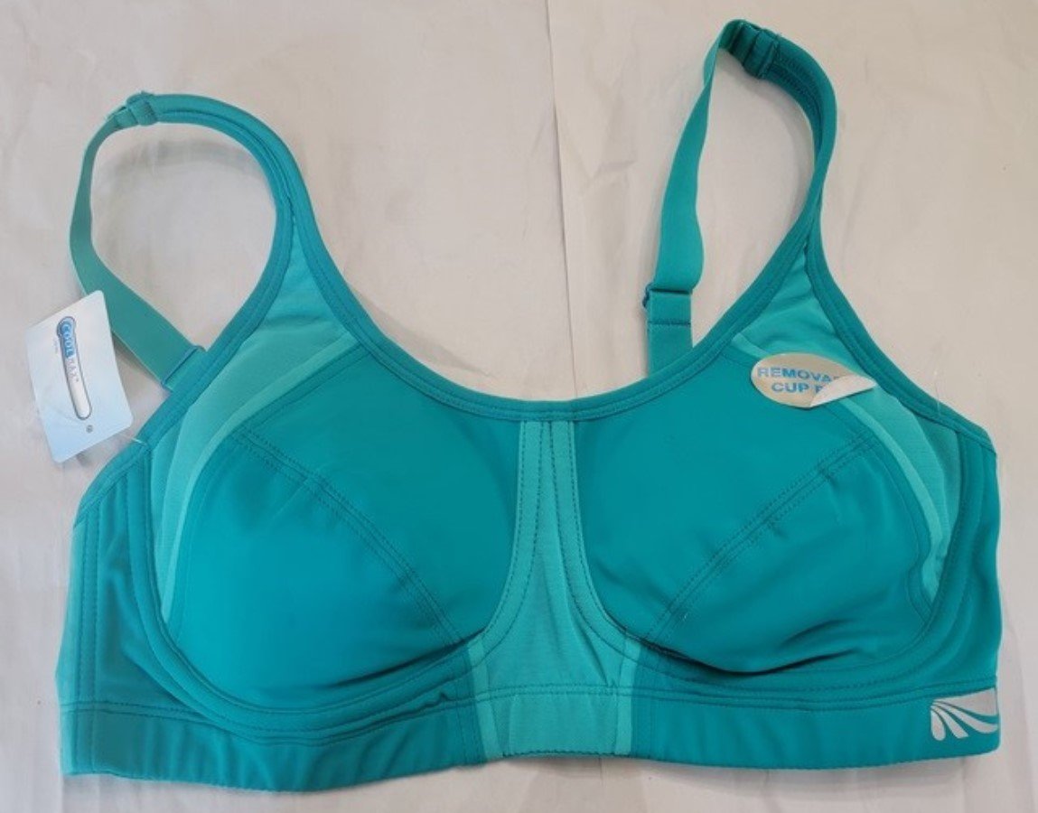 NWT Marika M High Impact Wirefree Sports Bra Teal 95048