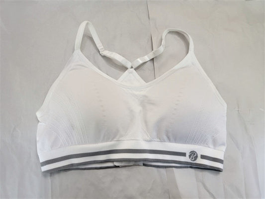NWOT Bally Total Fitness M Low impact Sports Bra White 95052