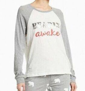 NWT Cozy Zoe M Long Bearly Awake Printed Pajama Set 95118