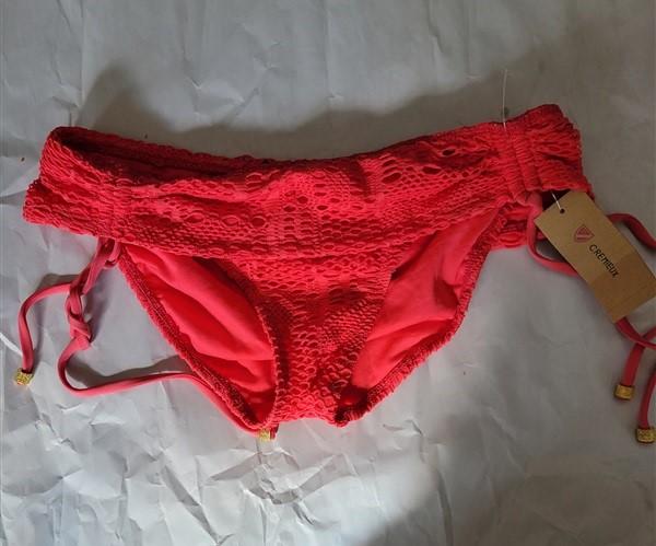 NWT Cremieux Open Season Watermelon Banned Side Tie Bikini Swim Bottoms #95123