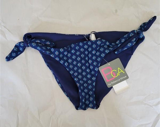 NWT BCA By Rebecca Virtue Navy Reversible Side Tie Bikini Swim Bottoms #95144