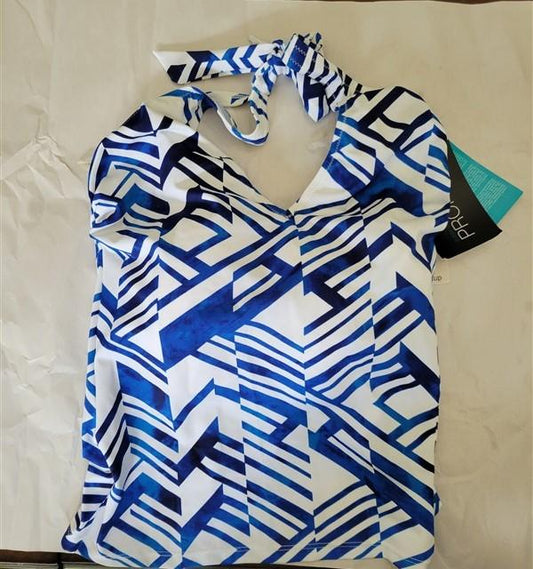 NWT Profile By Gottex 34 D Underwired Halter Tankini Swim Top #95145
