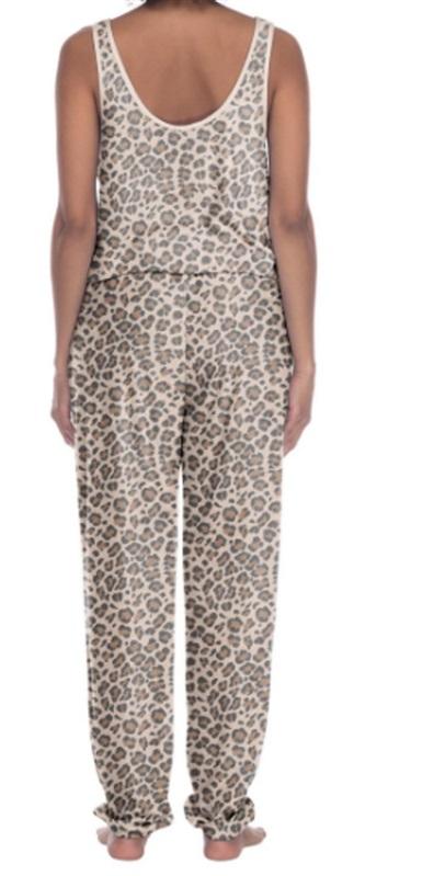 NWt Honeydew Just Chillin' Sleeveless One-Piece Jumpsuit Leopard M 95177