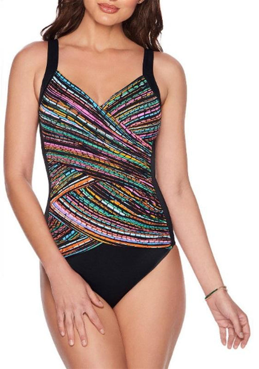 NWOT Trimshaper 8 City Lights Randi 6527132 Slimming 1PC Swimsuit 95196