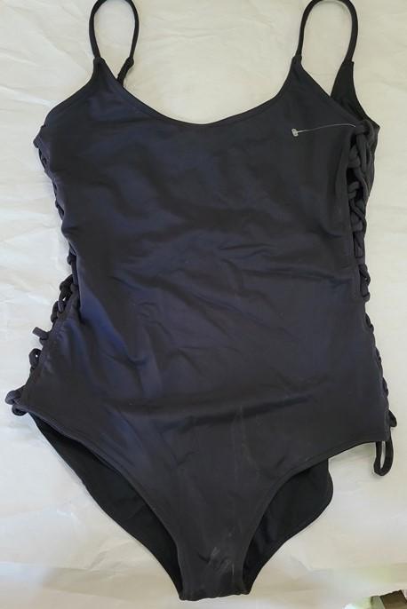 NWOT Rachel Pally Solid Black Strappy S One-Piece Swimsuit #95304