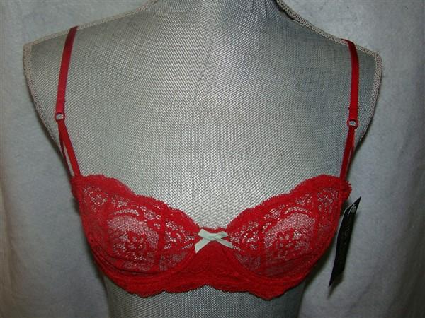 NWT Heidi Klum 32C Intimates Odette Underwire Bra H20-1119 Red #95312
