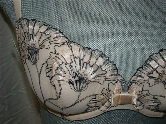 NWT Wacoal 32DD Dahlia Embroider Balconette Push-Up Bra WE103002BLH 95330