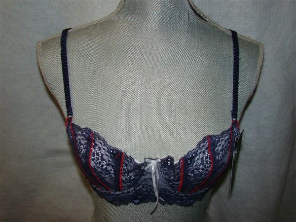 NWT Heidi Klumm 32C Sofia Lace Contour h27-261 Blue Bra #95334