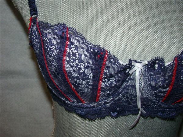 NWT Heidi Klumm 32C Sofia Lace Contour h27-261 Blue Bra #95334