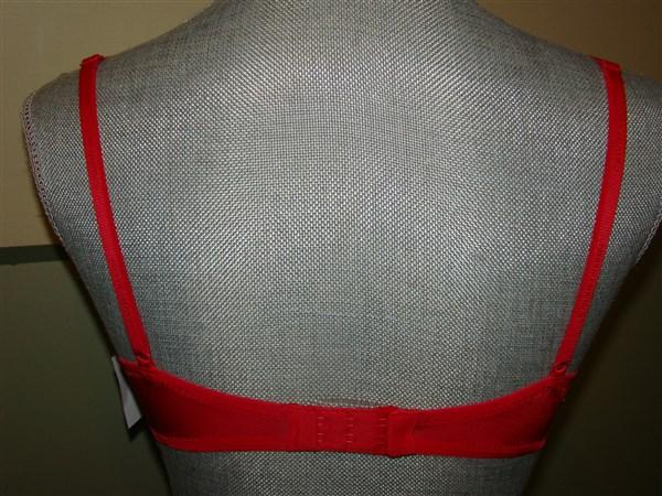 NWT Calvin Klein 32D RED Demi Bra Tonal Roses #F3307 #95336
