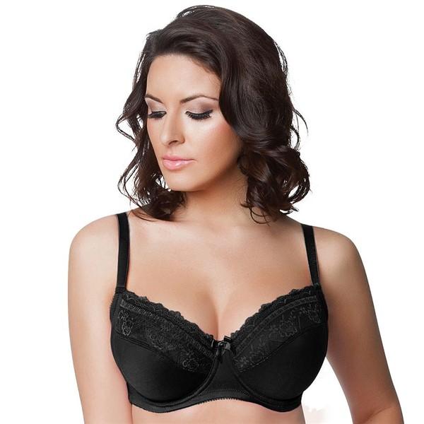 NWOT Parfait Affinitas Bra 30H USA Casey Printed Full-Figure 2802 Black #95365