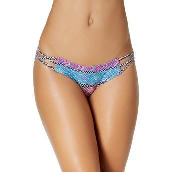 NWT Sundazed Tile Stripe L Strappy Cheeky Bikini Swim Bottoms #95559