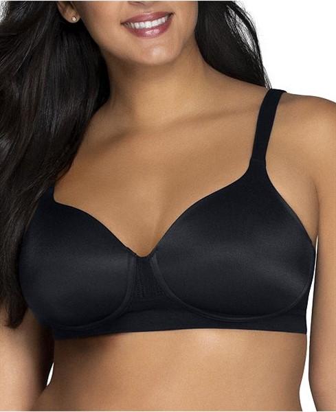 NWOT Vanity Fair 38DD Beyond Comfort Full Figure Wirefree Bra 71282 Black #95561