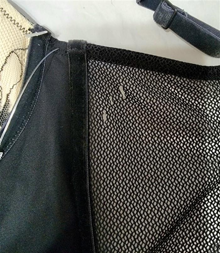 Calvin Klein CK Black 34B Label Embrace Merrywidow Corset Bra QF1624 Black #95565