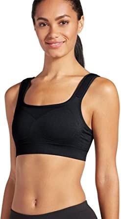 NWT Jockey Sport Bra SM Hi Impact Seamless Sports Bra 8105 Dk Gray 95641