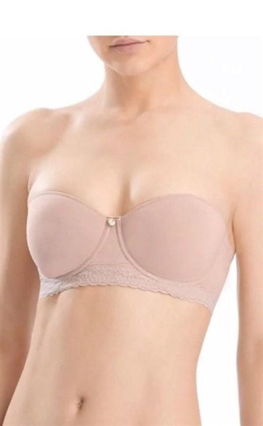 NWT Natori 38DDD Truly Smooth Smoothing Strapless Contour Bra 774070 Beige 95678