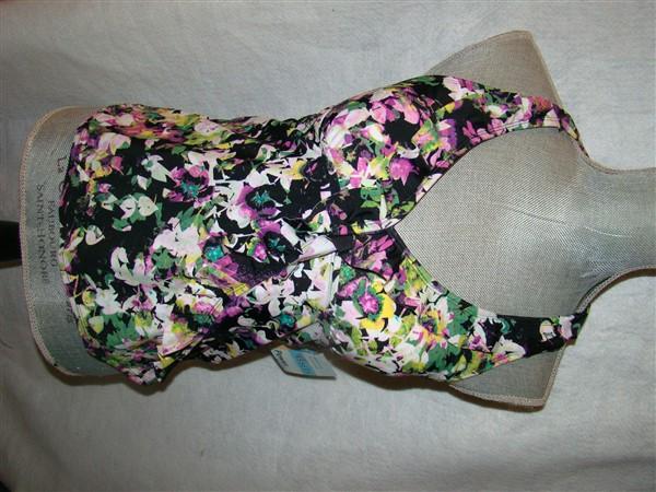 New Assets M Sara Blakely Glamour Ruffle Tankini Swim Top 1708 Floral #95679